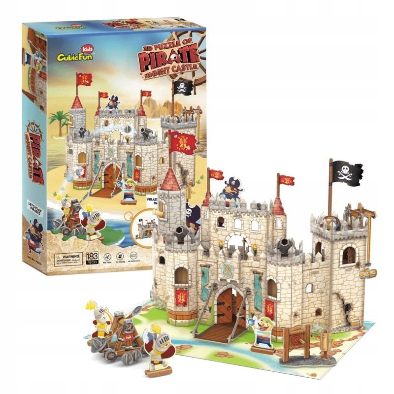 Sada Puzzle Pro Dítě Skládačka Vzor Pirátský Zámek Rozvíjí představivost