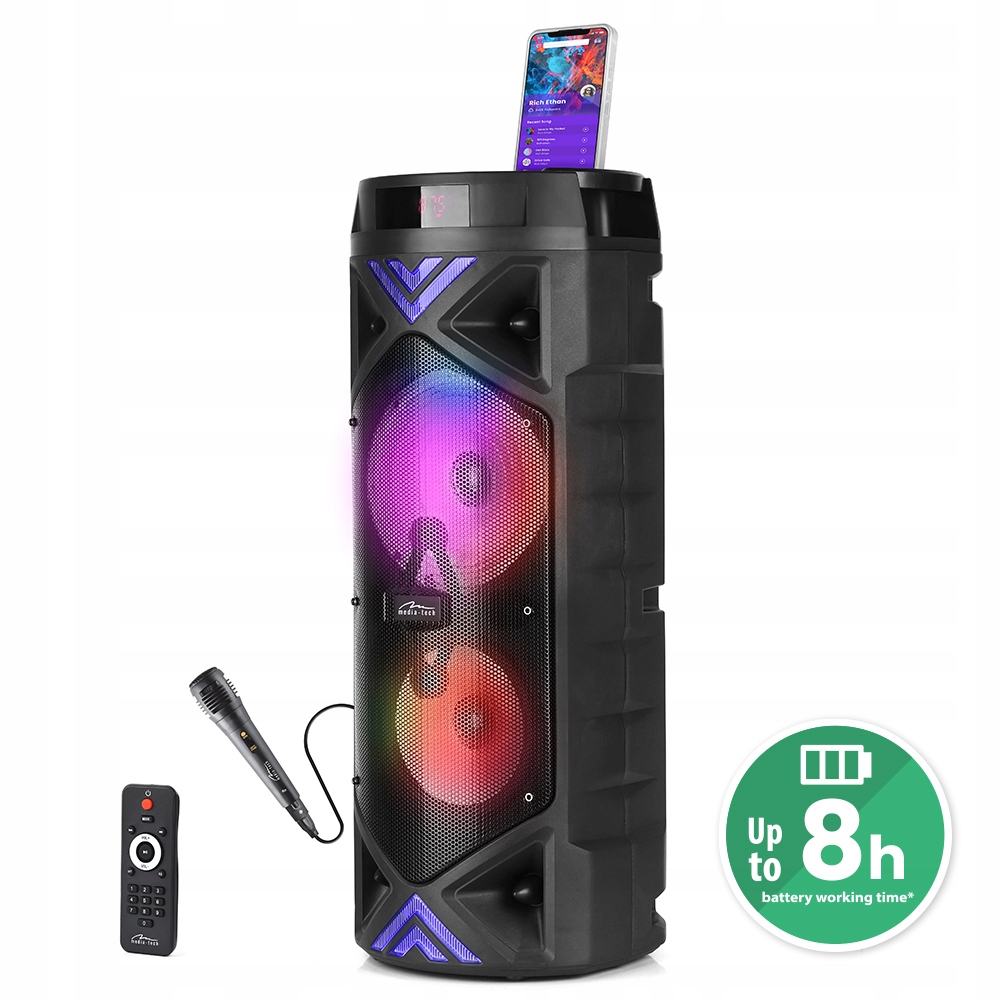 Přenosný Bluetooth reproduktor 5.0+EDR Media-tech Funbox Keg Pro 1400W Karaoke