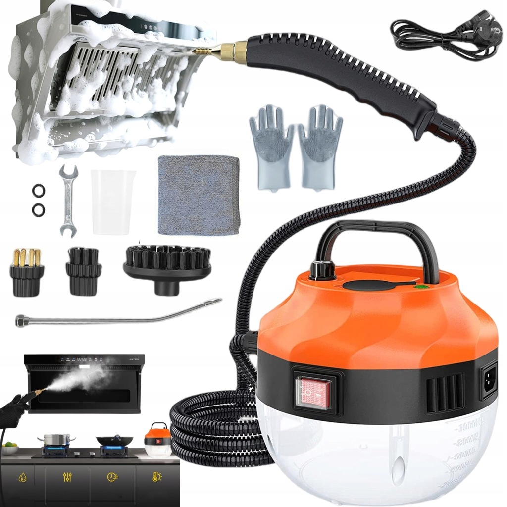 Parní parní čistič Parní parní napařovač 2500W 105°C Set 6 rychlostních stupňů