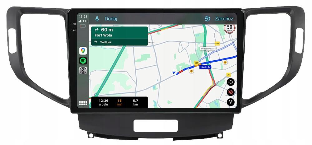 Honda Accord 8 2008-2015 Navigace Android Carplay Rádio Mapa Obrazovka Qled