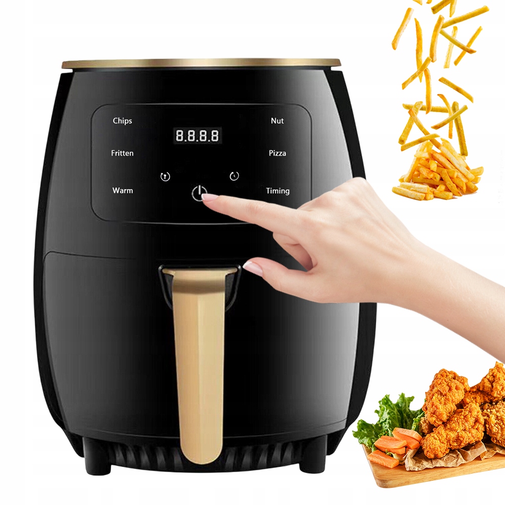 Beztuková Horkovzdušná Fritéza Air Fryer 2400W 6 L LCD Displej