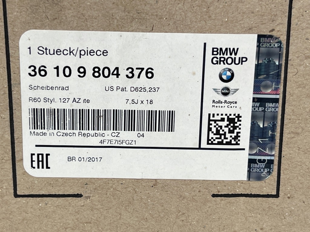 Mini R60 R61 felga 8jx18 et52 9804376 antracyt — zdjęcie 7