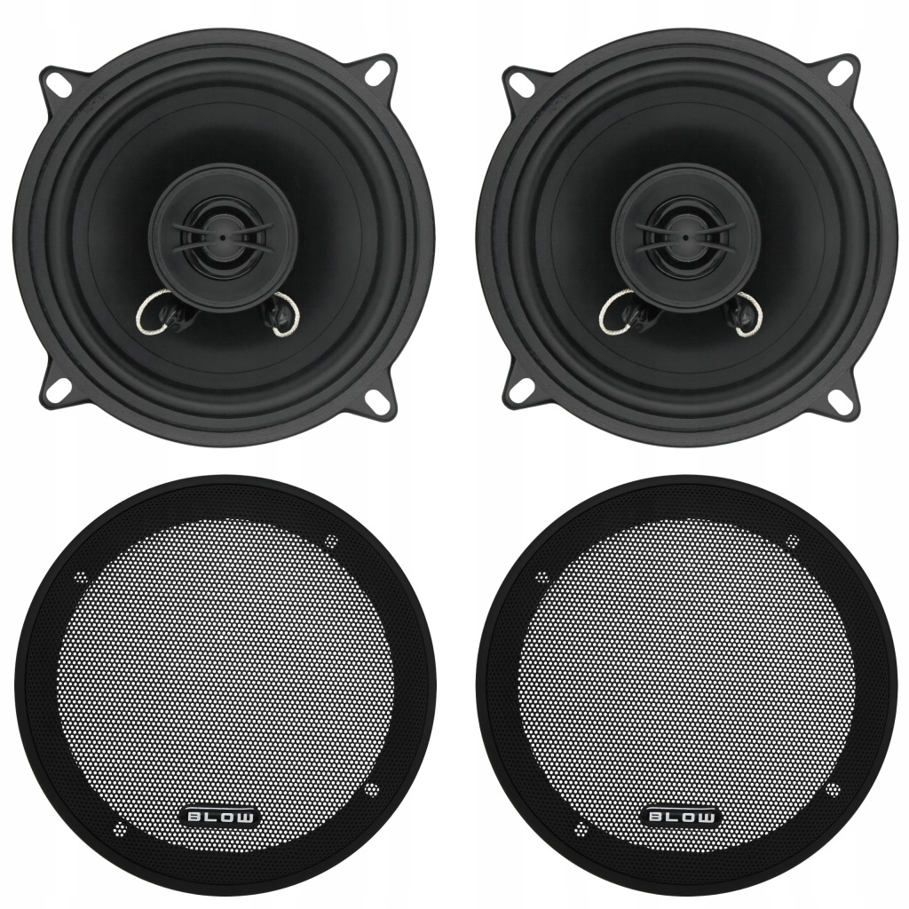 2x Silné Dvoupásmové Automobilové Reproduktory 120W 13cm 130mm Komplet Maskovače