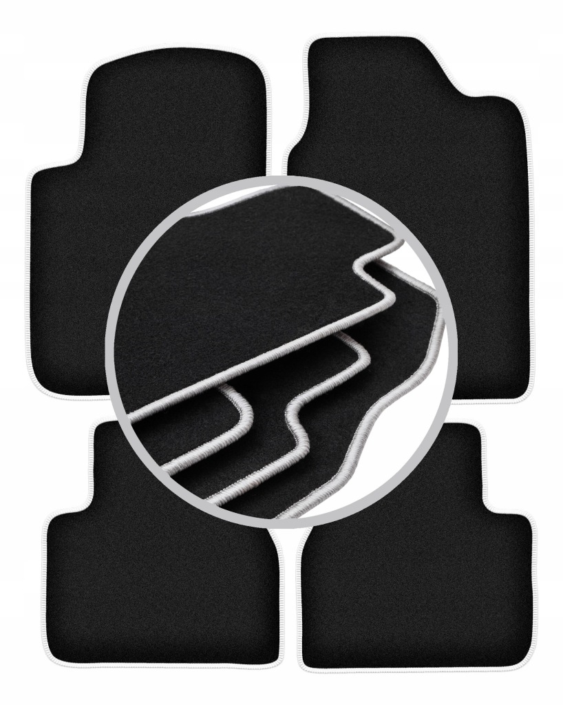 Koberce do auta stříbrné barvy pro: Land Rover Freelander I Suv 1996-2006