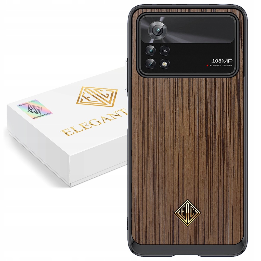 Pouzdro Pro Xiaomi Poco X4 Pro 5G Kryt Luxusní Přírodní Dřevo Originální