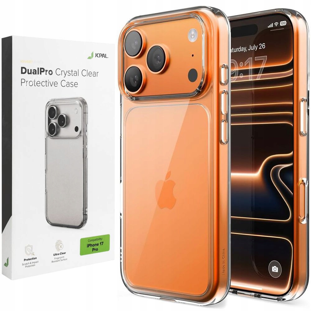 Pouzdro Pouzdro DualPro průhledné pro Apple iPhone 17 Pro, zadní kryt kryt