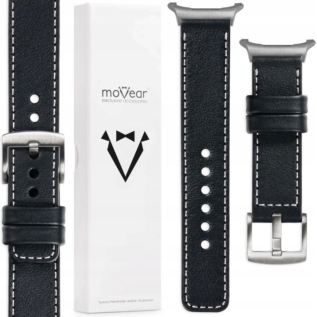 Kožený řemínek 24 mm pro Samsung Galaxy Watch Ultra polský prémiový Movear
