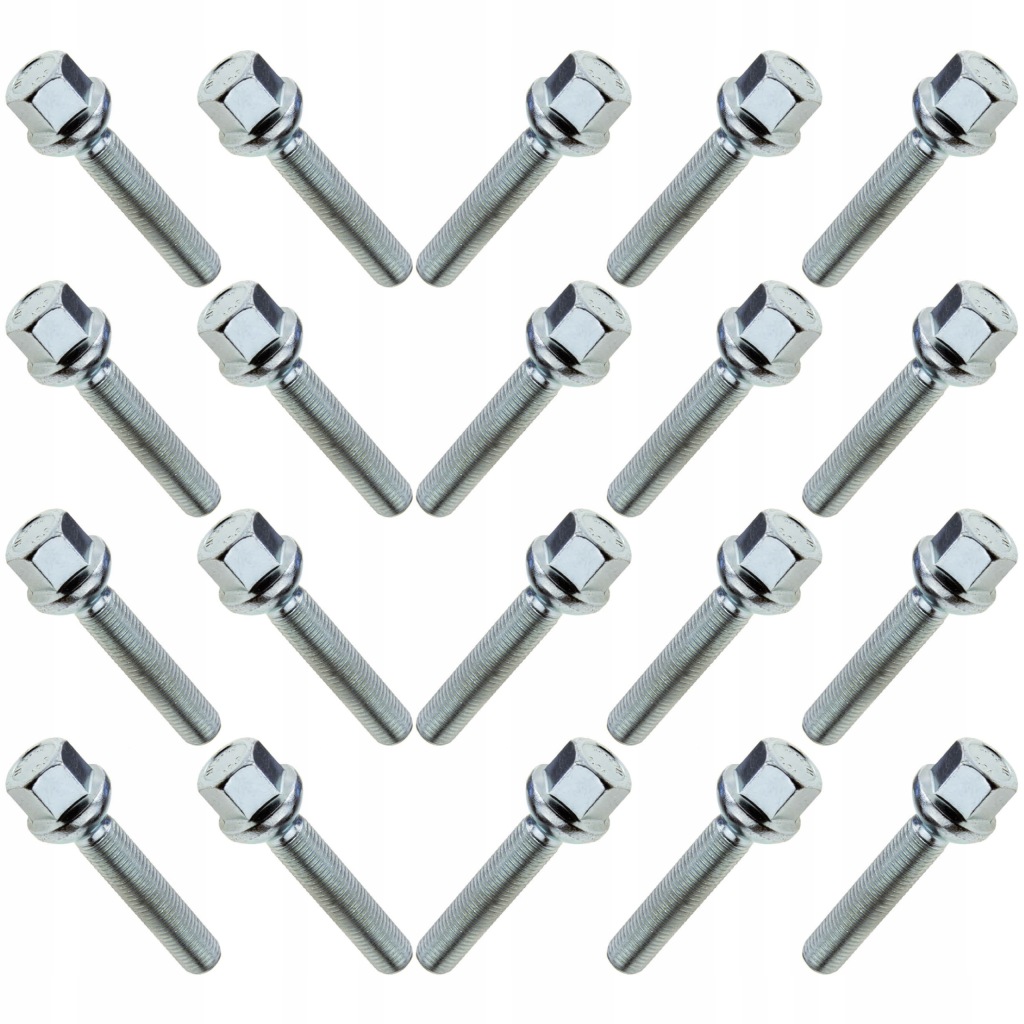 Šrouby M12X1,5 50MM Kol Pro Hliníkové Ráfky Mercedes Volkswagen Seat Skoda