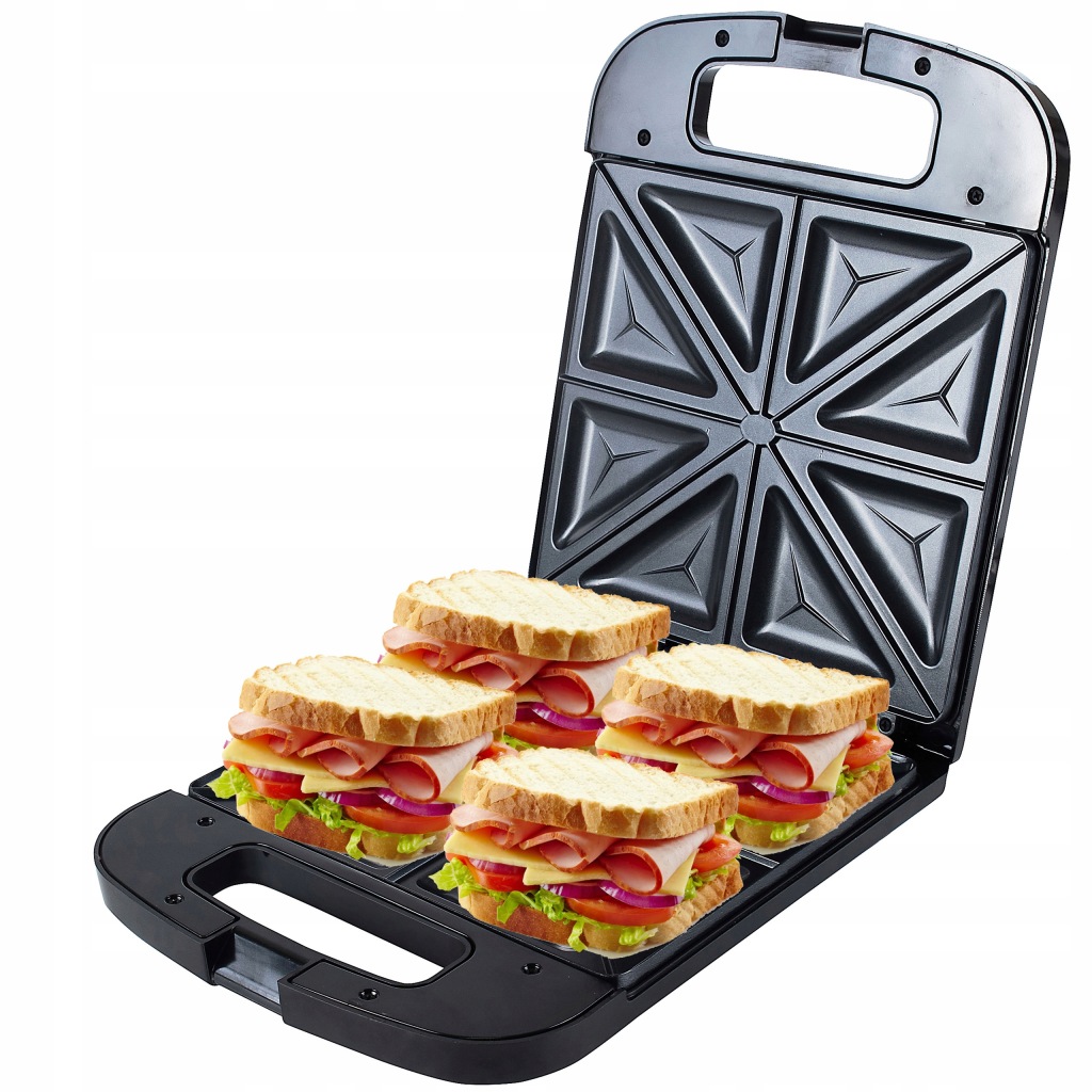 Topinkovač Toustovač XXL 4 Sendviče Velké Tousty Sandwich 2000W Rychlé Topinky XL