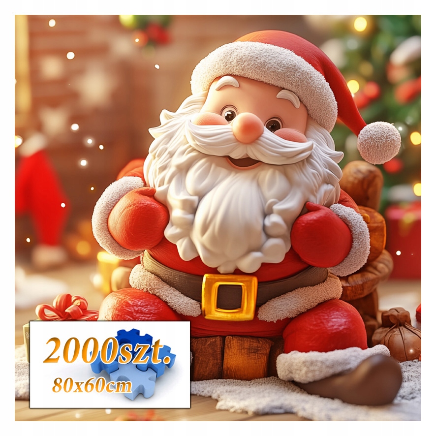 Puzzle Santa Claus 2000 dílků 80x60 cm Vánoce Santa Claus č. 1