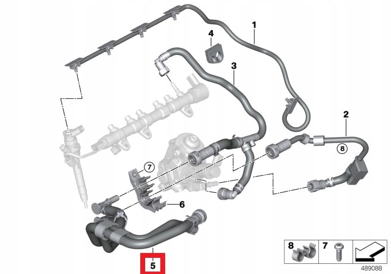 Bmw G20 G21 Przewód paliwowy 8587547 Nowy Oryginał — zdjęcie 2