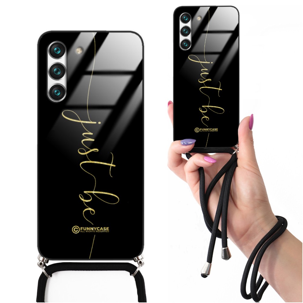 Pouzdro Crossglam Brokat Zlaté pro Samsung S22 Roztomilé pero Sweet Motivace Vzory