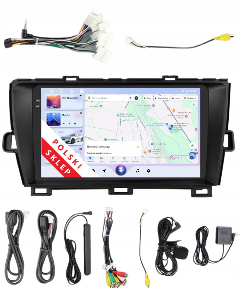 Rádio 2DIN Navigace Pro Android Toyota Prius 3 III 4/64 Gb Dsp Carplay Lte