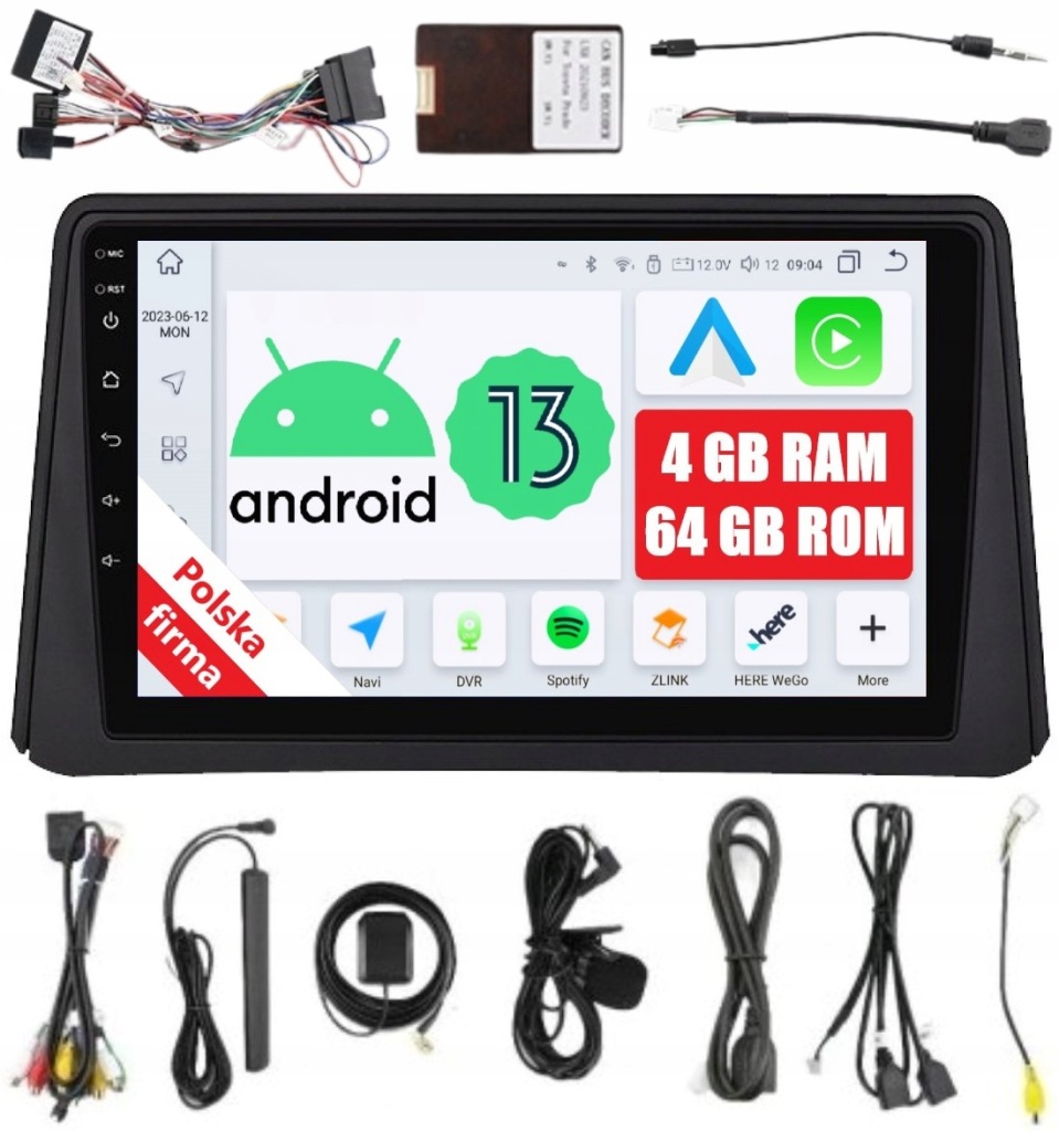 Navigace Rádio 2DIN Android Opel Mokka 1 A 4/64 Gb Dsp Carplay Lte