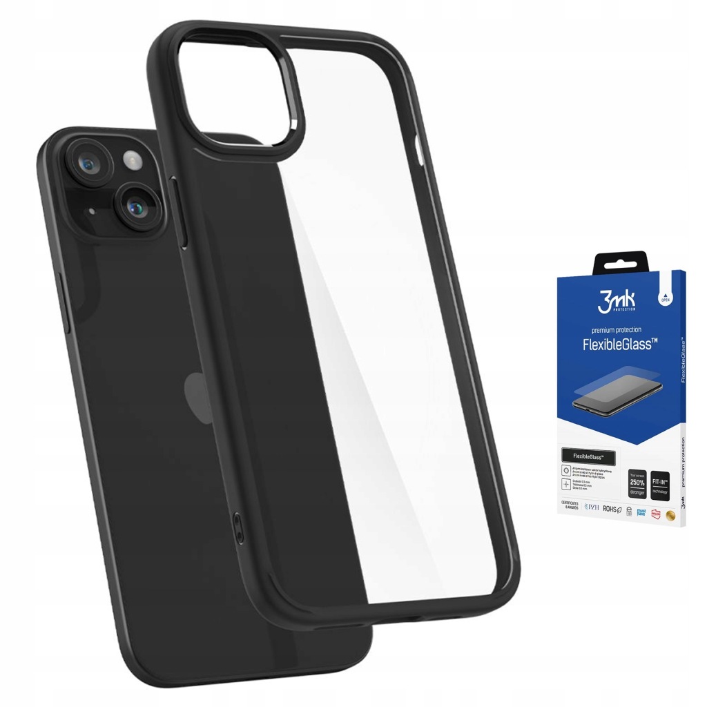 Pouzdro kryt Spg pro Iphone 15 Plus a 3MK Sklo