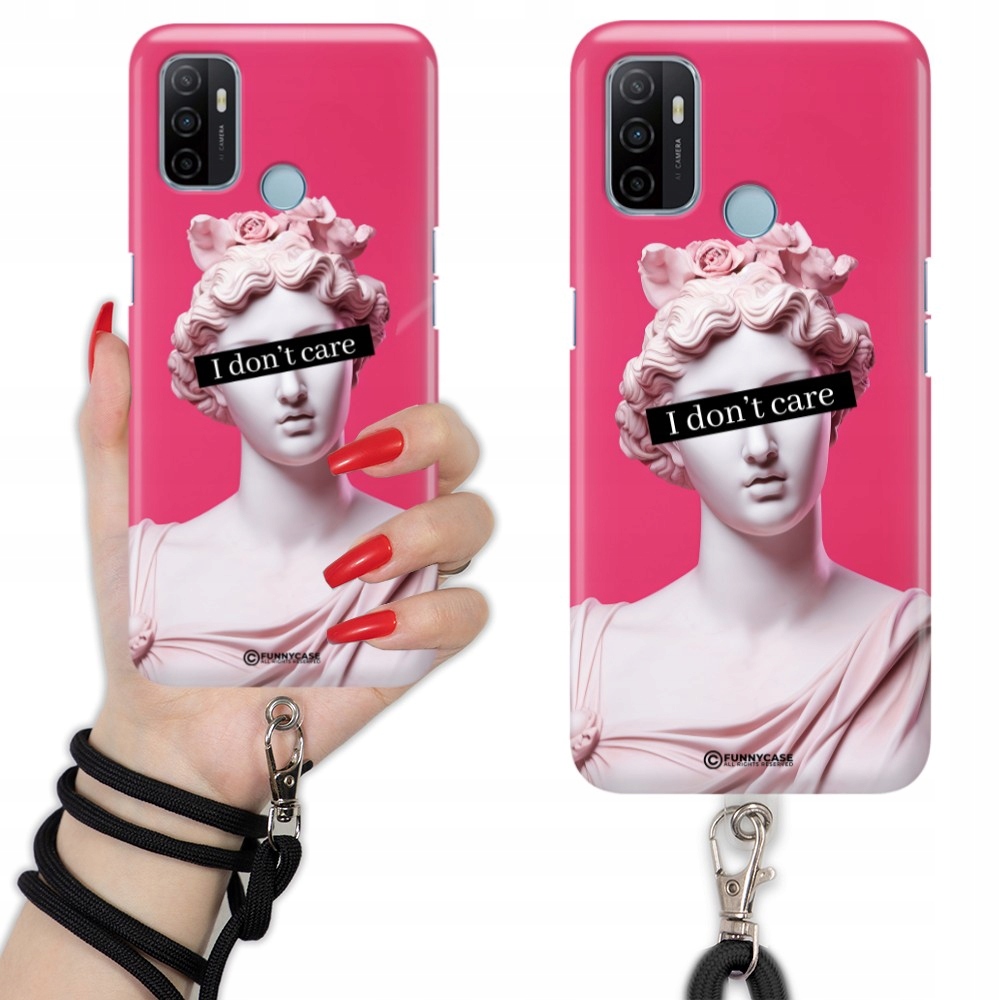 Pouzdro Quick Černé vodítko pro Oppo A53s Moderní umění Mix vzorů