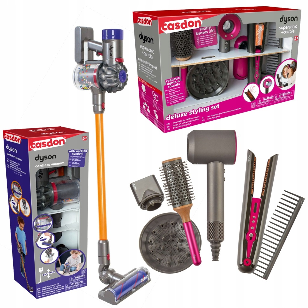 Dyson Kadeřnická Sada Supersonik Vysavač Pro Děti Casdon