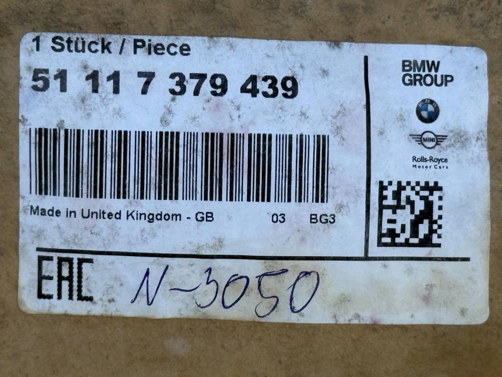 MINI F55 F56 F57 Spoiler Zderzaka Dokładka Lewy Przód Nowy OE 7379439 — zdjęcie 5