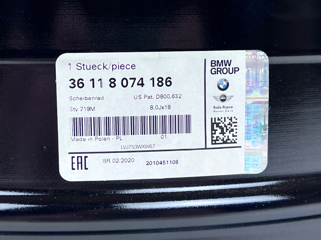 Bmw F20 F21 F22 M-pakiet Felga 8x18 8074186 Nowa — zdjęcie 8