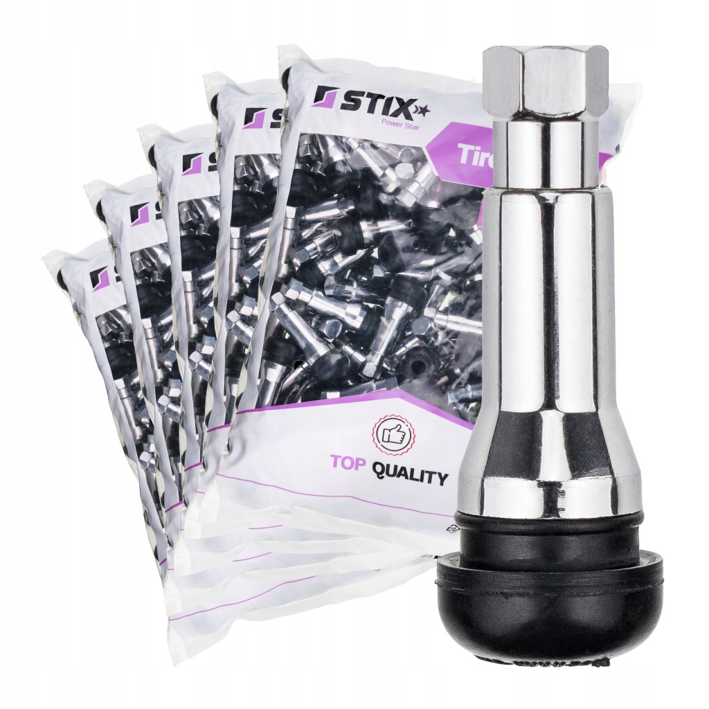 Ventily pro kola hliníkových ráfků Chrom Tr 414 Ac-p Abs Stix 500 ks