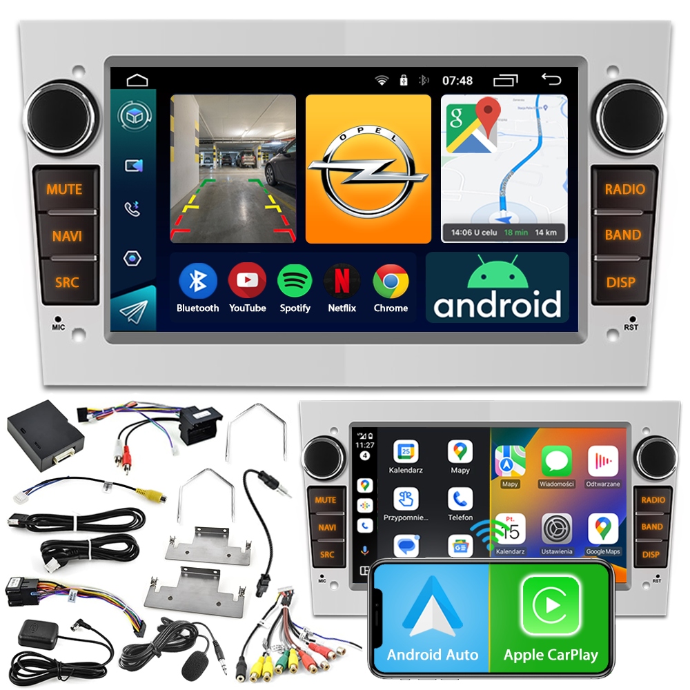 Rádio Navigace Ncs RS-407S Android Opel Astra H 2004-2010 Bluetooth 2DIN