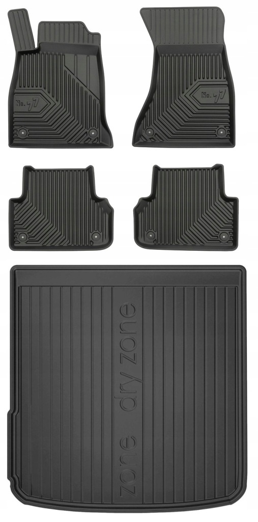 Set 77 Gumové rohože a rohože Audi A4 Avant B9 Kombi 2015-2023