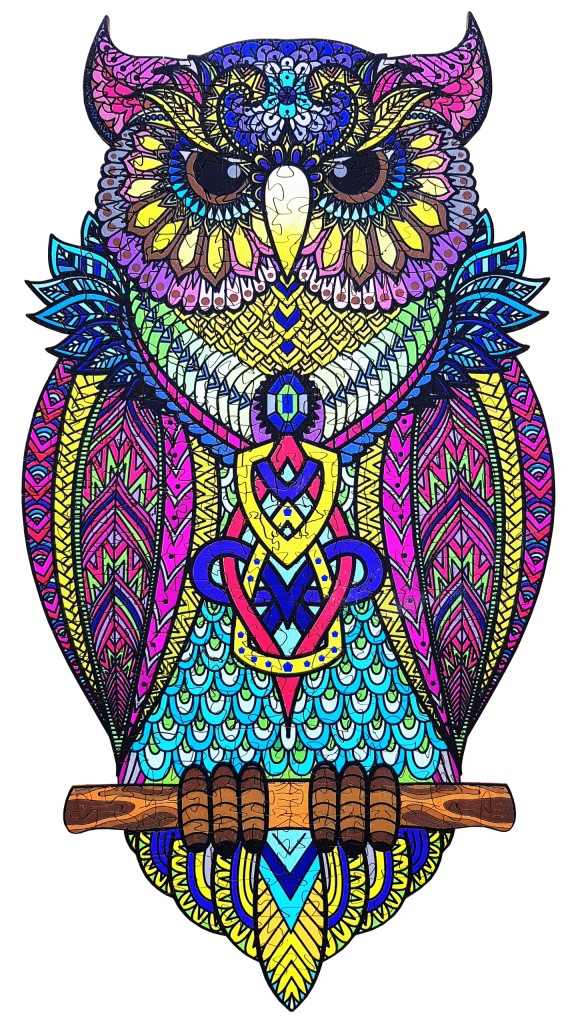 Dřevěné Puzzle pro dospělé XXL Premium Owl