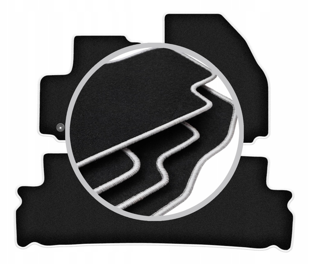 Koberce do auta stříbrné barvy pro: Ford Galaxy MK2 minivan 2006-2012