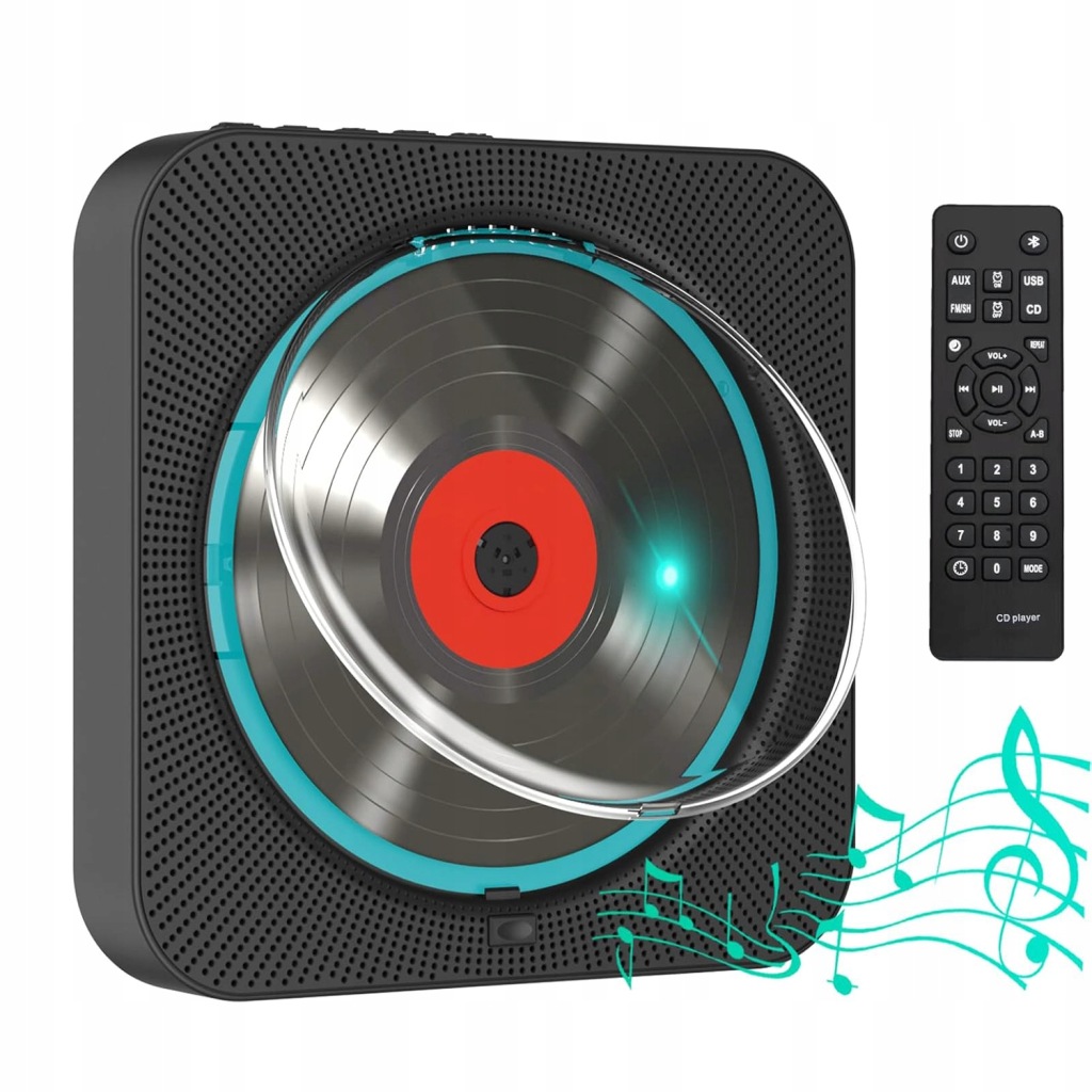 Všestranný Přehrávač CD Aux Usb Fm S Bluetooth, Duální Hifi Reproduktory