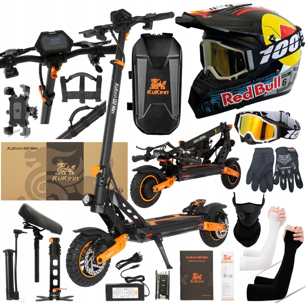 KuKirin G2 Max Elektrické vozidlo 1200W 48V 20.8AH 55KM/H 70KM 8 Dárek
