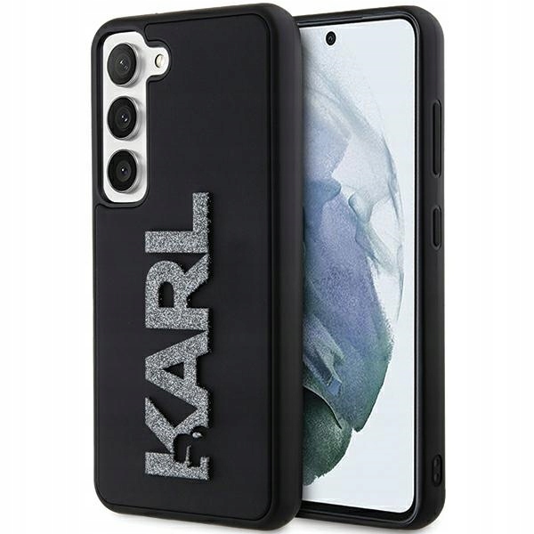 Pouzdro pro Samsung Galaxy S23 Karl Lagerfeld 3D Glitter Logo černé