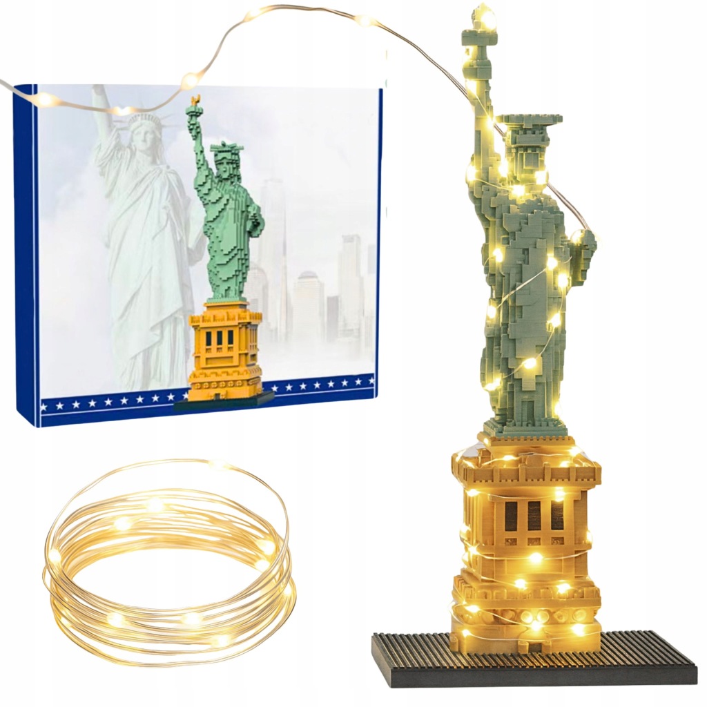 Stavebnice Socha Svobody Usa New York XXL 45 CM Led Osvětlení