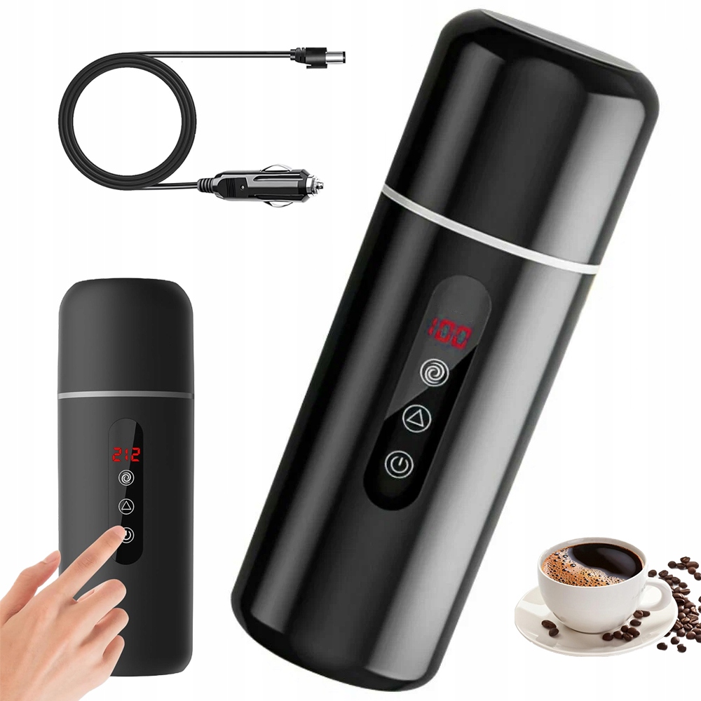 Elektrický Hrnek Do Auta 12V 24V 420 ML S Indukčním Míchadlem