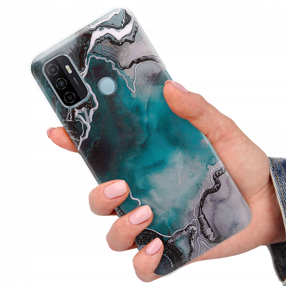 Pouzdro pro Oppo A53S Kryt Mramorové Letní vzory
