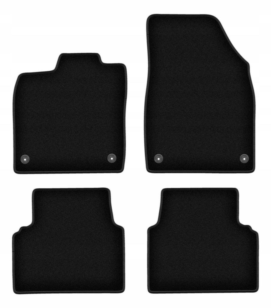 Velurové koberce Basic černé pro: Volkswagen ID.3 hatchback (2019-)