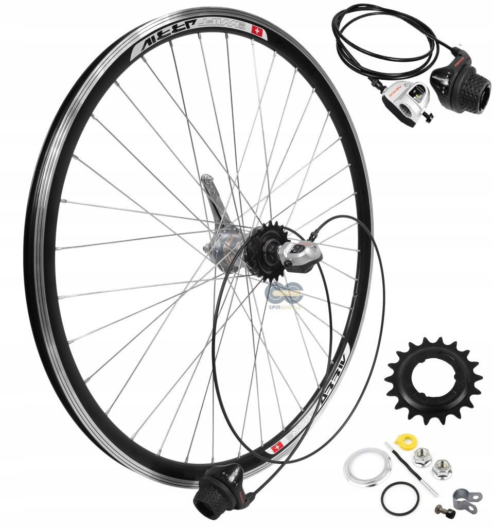 Kompletní kolo zadní 29palcové Shimano Nexus 3 rychlostní stupně s páčkou