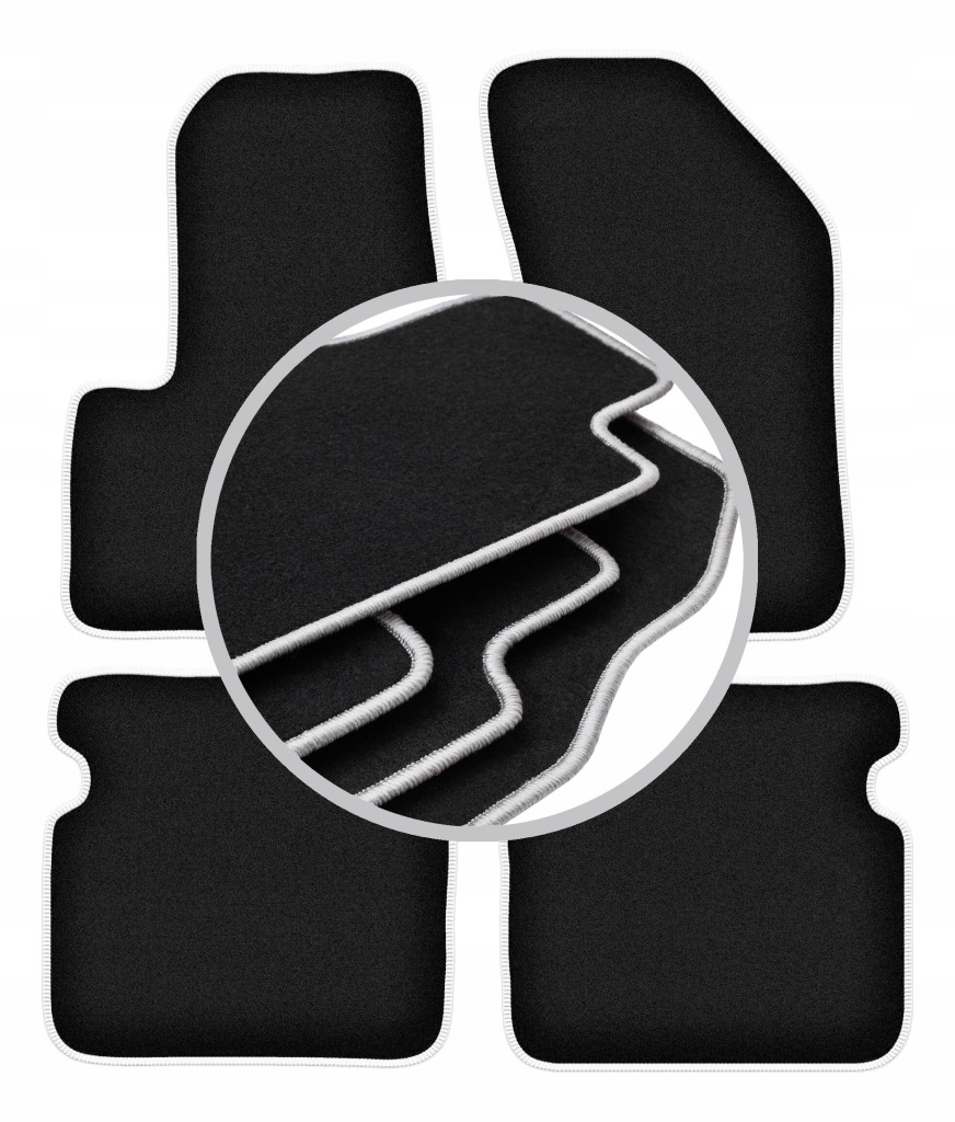 Koberce do auta stříbrné barvy pro: Dodge Avenger sedan 2007-2015