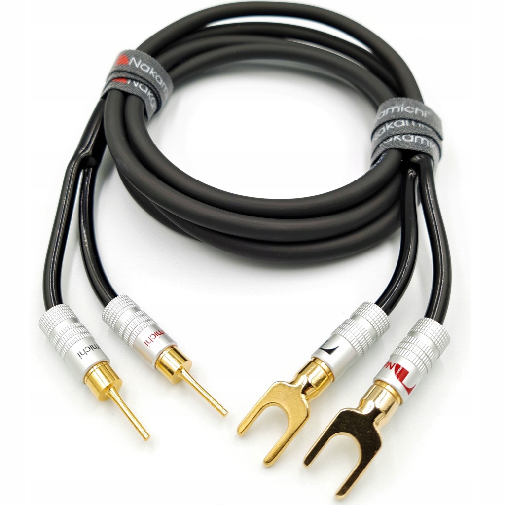 Nakamichi Reproduktorový kabel 2x1,5 jehla vidlice 0,5 m