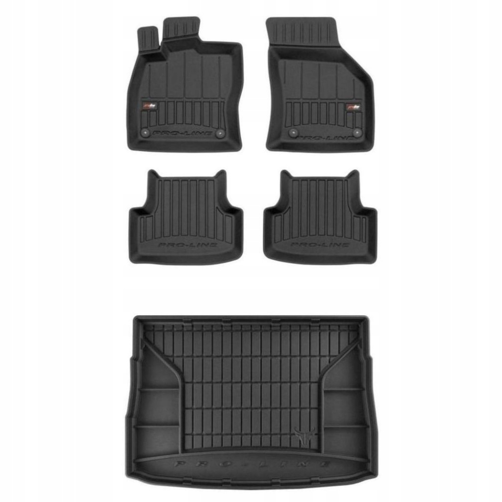 3D gumová sada koberců a rohožek Volkswagen Golf VII 2012-2020 Hatchback, g