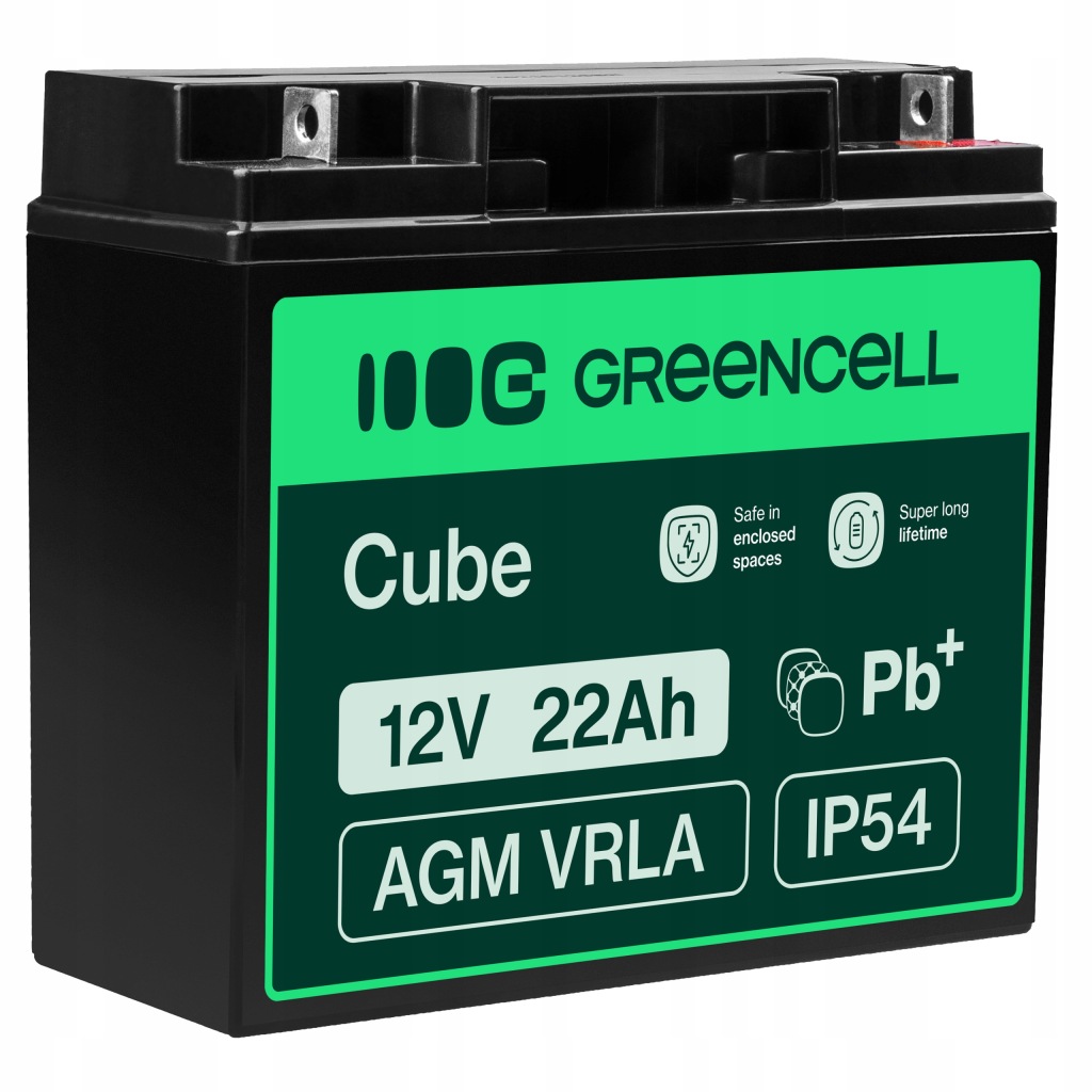 Akumulátor Agm Vrla Green Cell 12V 22AH Bezúdržbový Quad Kolo Ups Solar