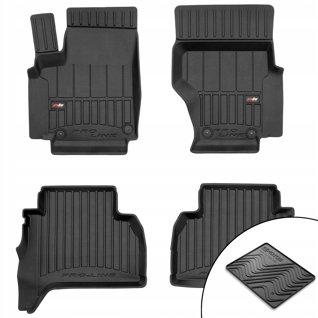 Gumové 3D koberce Volkswagen Amarok I 2009-2021 rohož bonus