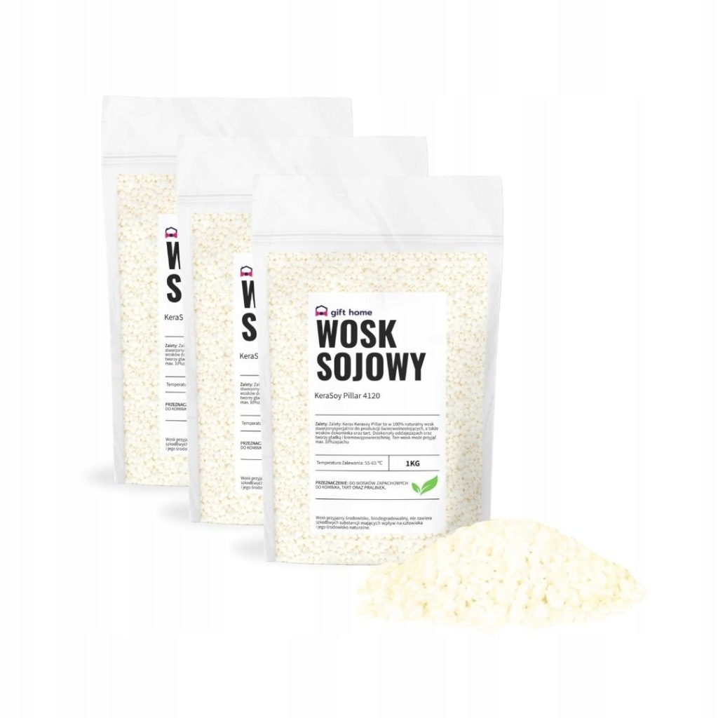 Vosk KeraSoy Pillar 4120 přírodní pro volně stojící svíčky 3x1kg