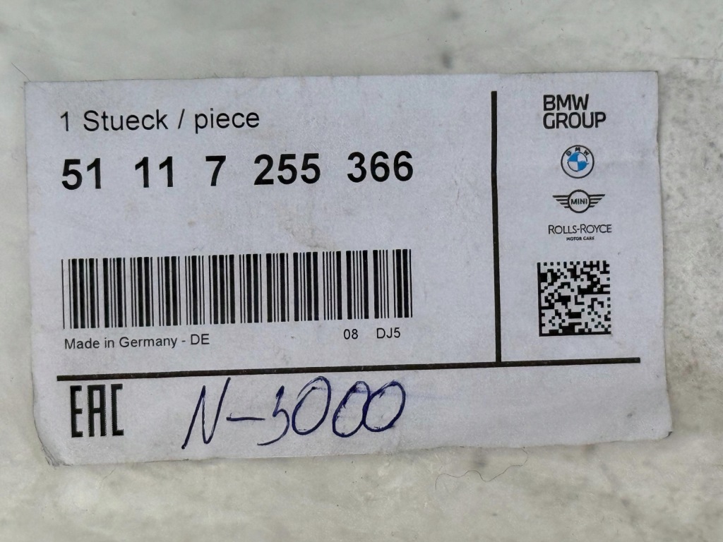 BMW 3 F30 F31 Kratka Zderzaka Przednia Prawa Przód Nowa OE 7255366 — zdjęcie 5