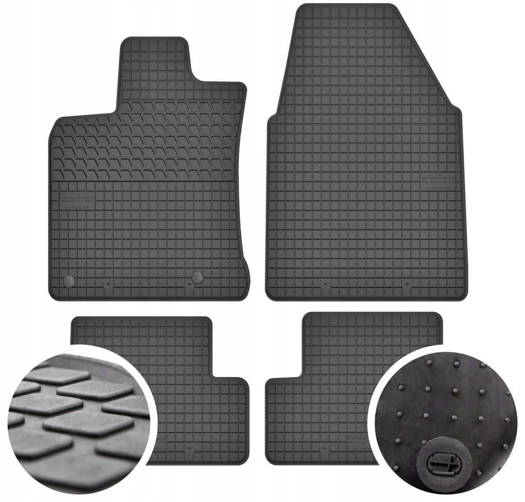 Gumové Koberce pro Nissan Qashqai I určené