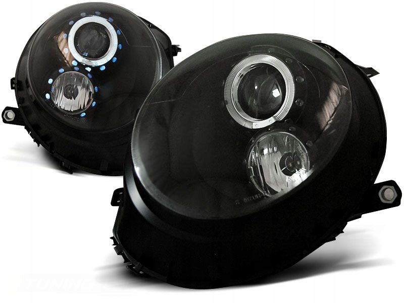 LAMPY față BMW MINI COOPER 06 ANGEL EYES BLACK