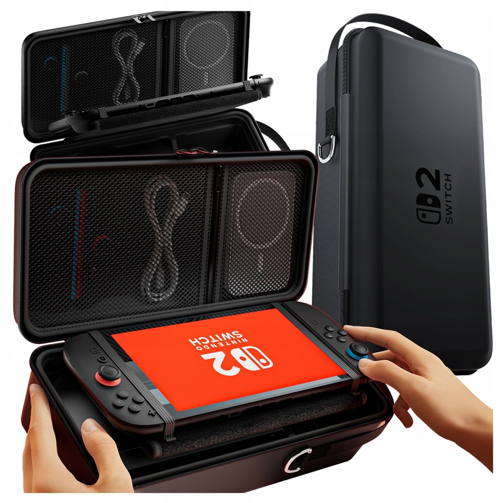Pouzdro pro Nintendo Switch 2 2025, lehká a tvrdá ochranná taška s přihrádkami