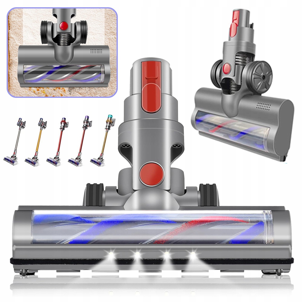 Motorizovaný Led Kartáč Kompatibilní S Dyson V7 V8 V10 V11 V15