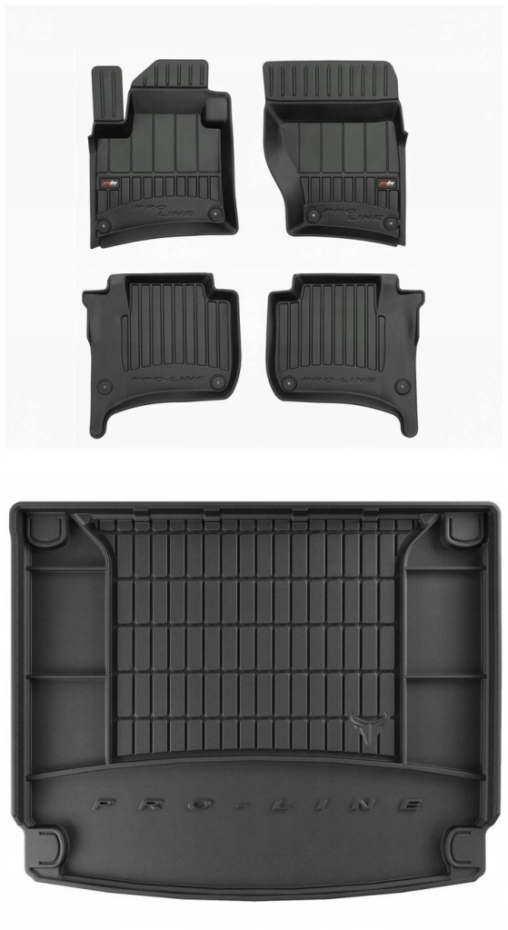 Set 3D gumové rohože Porsche Cayenne 2 2010-2017