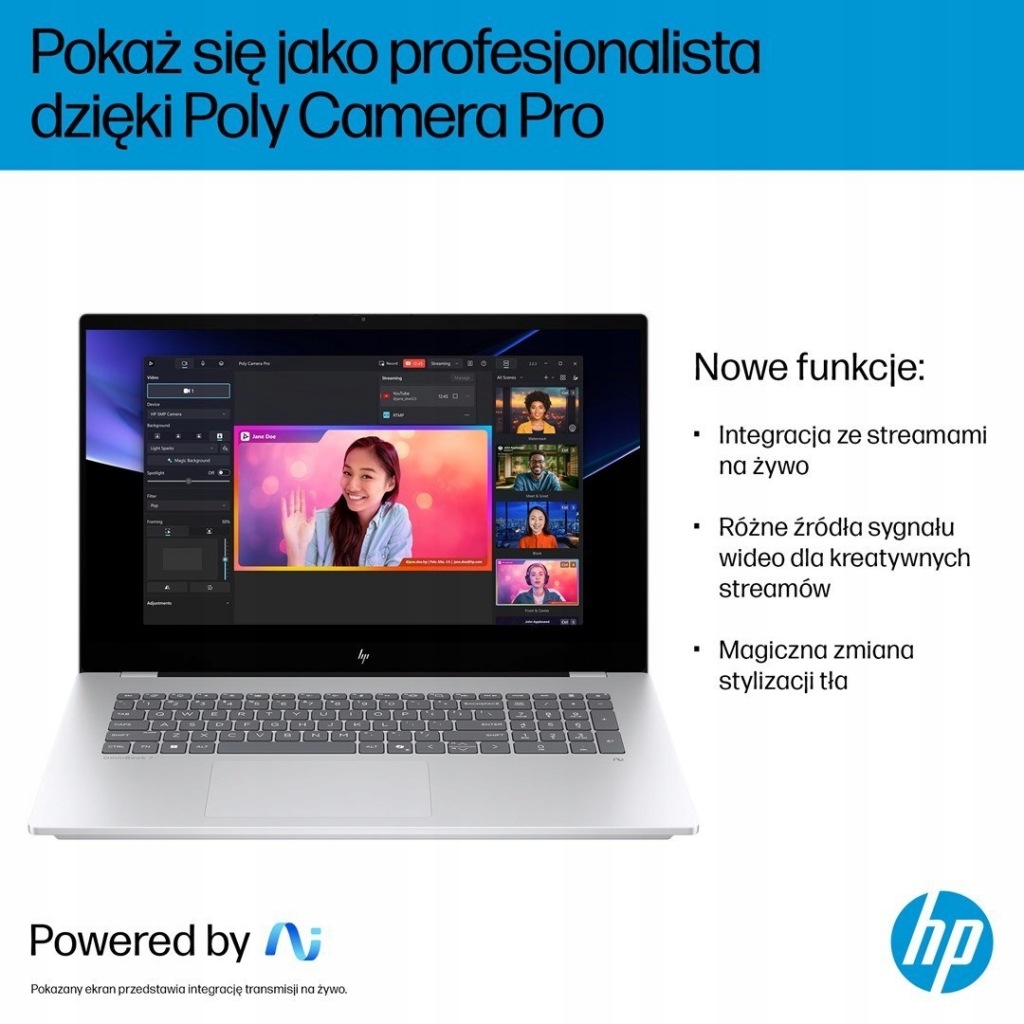 Aluminiowy HP OmniBook 7 NG AI 17 Ultra 7 258V 32GB 1TB FHD DOTYK WIN11PRO