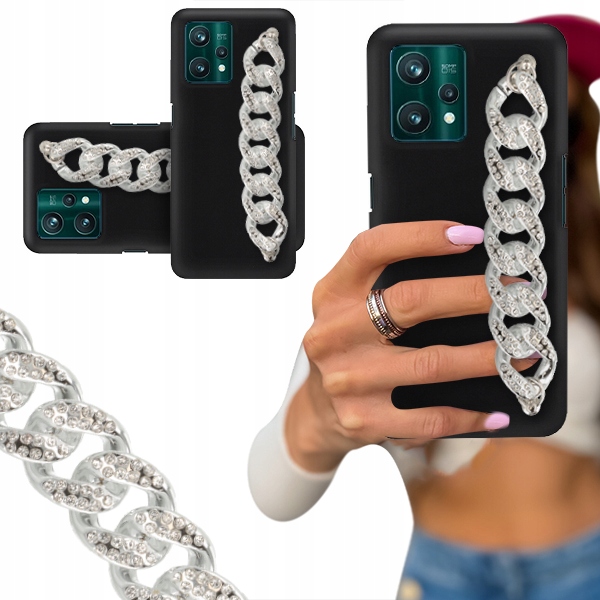 Pouzdro Blink Mat pro Realme 9 Pro Plus Řetěz stříbrný